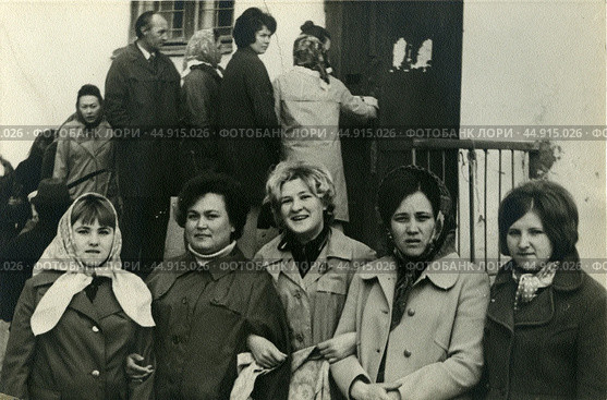 Групповая фотография советских женщин. Стоковое фото, фотограф Retro / Фотобанк Лори