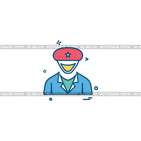 guard officer police policeman security user icon vector design. Стоковая иллюстрация, агентство Ingram Publishing / Фотобанк Лори