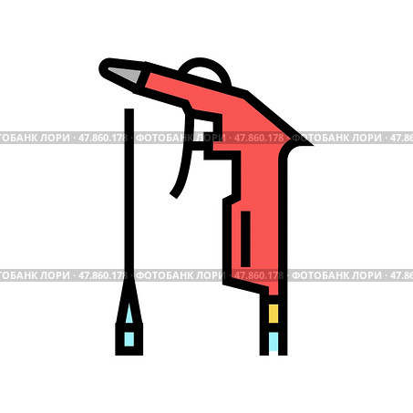 gun of air compressor color icon vector illustration. Стоковая иллюстрация, иллюстратор Vectorwin / Фотобанк Лори
