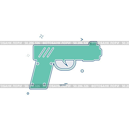 gun pistol police weapon icon vector design. Стоковая иллюстрация, агентство Ingram Publishing / Фотобанк Лори