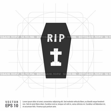 Halloween grave pictogram icon. Стоковая иллюстрация, агентство Ingram Publishing / Фотобанк Лори