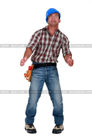 Hallucinating tradesman. Стоковое фото, агентство Ingram Publishing / Фотобанк Лори