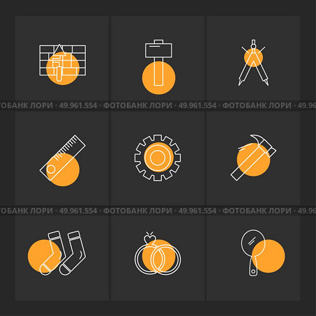 hammer , socks , tennis , hardware , tools ,labour , constructions , icon, vector, design,  flat,  collection, style, creative,  icons , electronics , . Стоковая иллюстрация, агентство Ingram Publishing / Фотобанк Лори