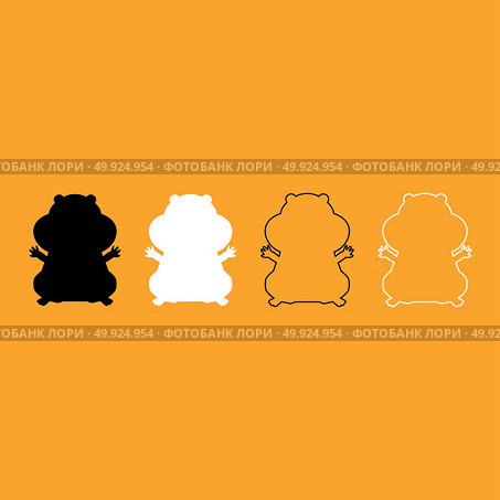 Hamster silhouette icon . Стоковая иллюстрация, агентство Ingram Publishing / Фотобанк Лори
