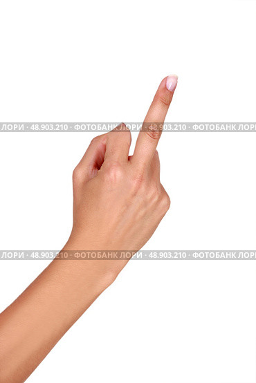 Hand pointing finger. Стоковое фото, агентство Ingram Publishing / Фотобанк Лори
