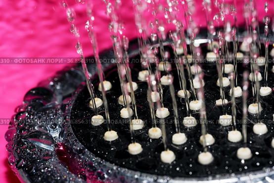 Hand shower head close-up. Стоковое фото, фотограф Владимир Белобаба / Фотобанк Лори