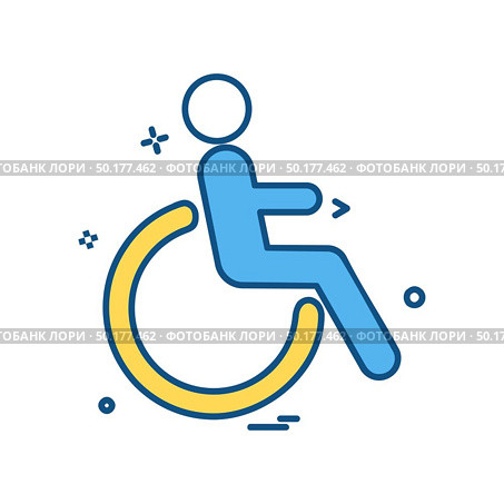 Handicapped icon design vector. Стоковая иллюстрация, агентство Ingram Publishing / Фотобанк Лори