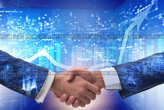 Handshake concept - business metaphor illustration. Стоковое фото, фотограф Elnur / Фотобанк Лори