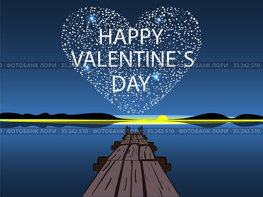 Happy Valentines day star heart. Стоковое фото, фотограф Elena Kozyreva / PantherMedia / Фотобанк Лори