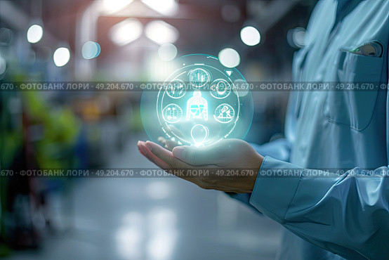 Health safety environment, HSE education industry. Стоковое AI-изображение, AI-художник Anastasy Yarmolovich / Фотобанк Лори