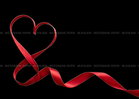 Heart shape and awareness ribbon created with red ribbon on a light marble surface conveying love and support. Стоковое AI-изображение, AI-художник Анна Сивакова / Фотобанк Лори