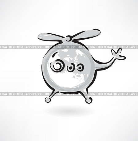 helicopter grunge icon. Стоковая иллюстрация, агентство Ingram Publishing / Фотобанк Лори