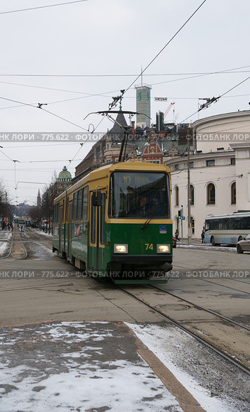 Хельсинский трамвай (2009 год). Редакционное фото, фотограф Самохвалов Артем / Фотобанк Лори