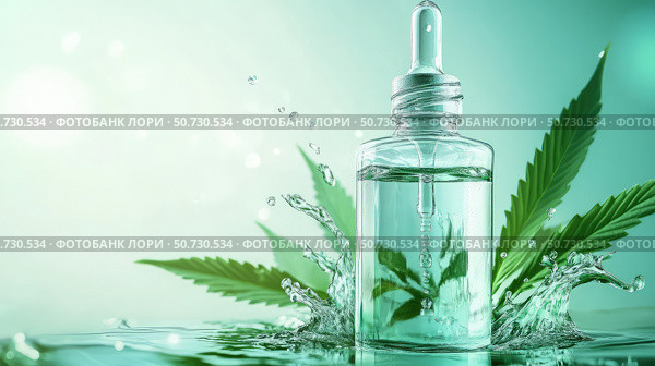 hemp cbd water. Стоковое фото, фотограф Vectorwin / Фотобанк Лори