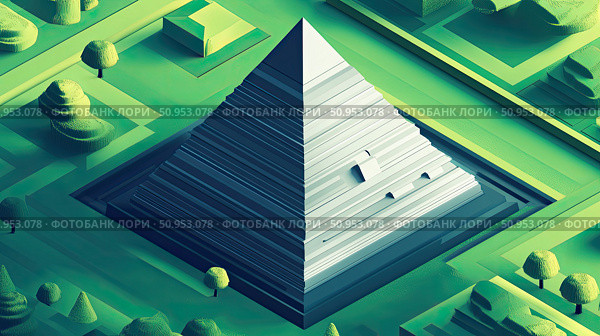 hierarchy expanding pyramid ai generated. Стоковое AI-изображение, AI-художник Vectorwin / Фотобанк Лори