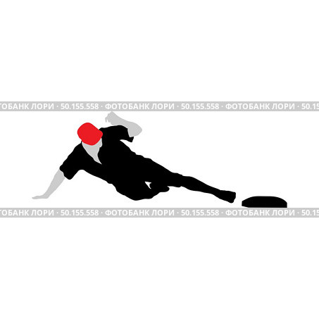 Highly detailed baseball athlete silhouette. Fully editable EPS 10 vector illustration. Стоковая иллюстрация, агентство Ingram Publishing / Фотобанк Лори
