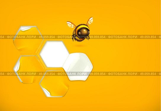 Honeycomb background vector. Стоковая иллюстрация, агентство Ingram Publishing / Фотобанк Лори