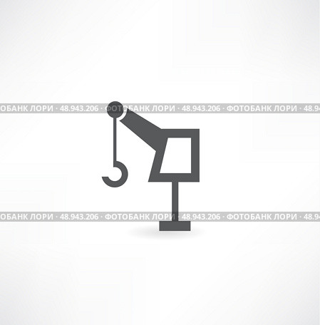 Hook of the elevating crane on a white background. Стоковая иллюстрация, агентство Ingram Publishing / Фотобанк Лори