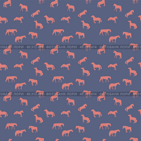 Horse Runs, Hops, Gallops Isolated. Seamless Pattern. Horse Runs, Hops, Gallops Isolated. Seamless Pattern. Стоковая иллюстрация, агентство Ingram Publishing / Фотобанк Лори