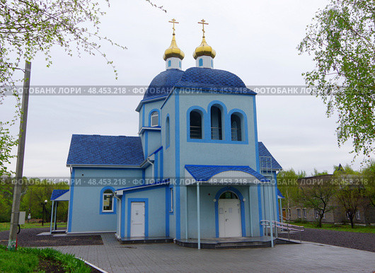 Храм Благовещения Пресвятой Богородицы. Челябинская область, Магнитогорск, сквер 50-летия ММК,  Набережная улица, 3Б. Стоковое фото, фотограф Алексей Иванов / Фотобанк Лори