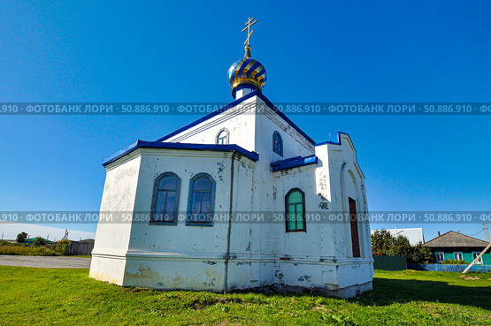 Храм в честь Вознесения Господня. Село Минино. Тюменская область (2018 год). Стоковое фото, фотограф Александр Тараканов / Фотобанк Лори