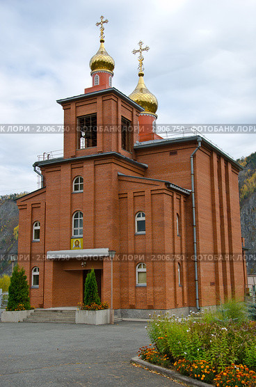 Храм Вознесения Господня, поселок Черемушки Республика Хакасия. Стоковое фото, фотограф Игорь Боголюбов / Фотобанк Лори