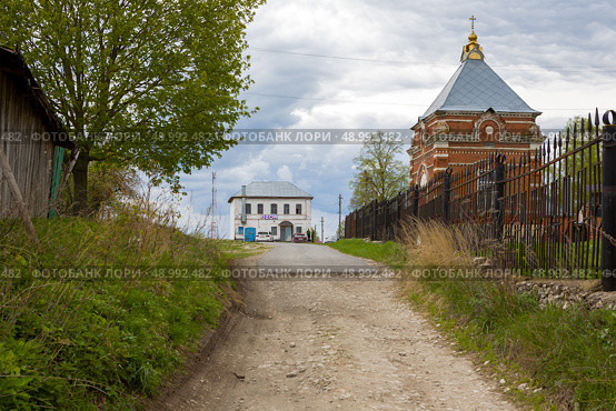 Храмовый комплекс в селе Погост, Рязанская область. Редакционное фото, фотограф Ирина Яровая / Фотобанк Лори
