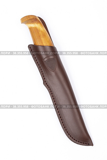 Hunting knife in scabbard. Scandinavian style. Стоковое фото, фотограф Astroid / Фотобанк Лори