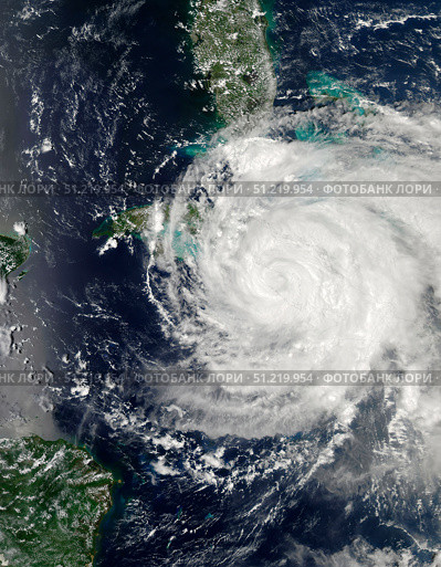 Hurricane Ike over Cuba, Jamaica, and the Bahamas. Stocktrek Images, Inc./TASS. Стоковое фото, агентство ТАСС / Фотобанк Лори