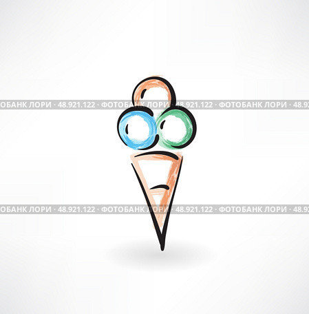 ice-cream grunge icon. Стоковая иллюстрация, агентство Ingram Publishing / Фотобанк Лори