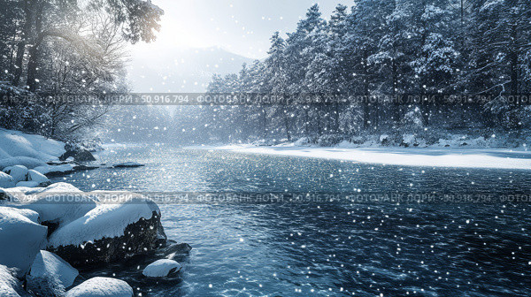 ice winter water ai generated. Стоковое AI-изображение, AI-художник Vectorwin / Фотобанк Лори