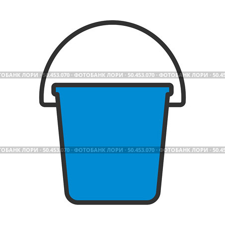 Icon Of Bucket. Editable Bold Outline With Color Fill Design. Vector Illustration. Стоковая иллюстрация, агентство Ingram Publishing / Фотобанк Лори