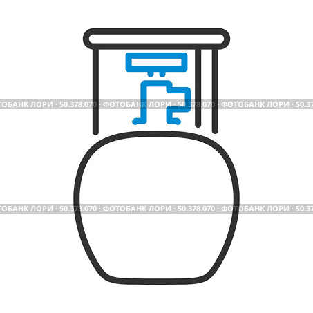Icon Of Camping Gas Container. Editable Bold Outline With Color Fill Design. Vector Illustration. Стоковая иллюстрация, агентство Ingram Publishing / Фотобанк Лори
