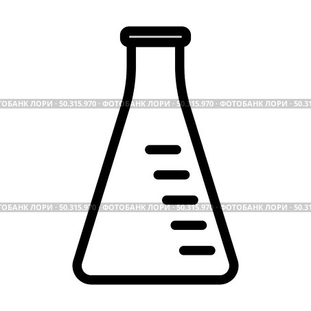 Icon Of Chemistry Cone Flask. Editable Bold Outline With Color Fill Design. Vector Illustration. Стоковая иллюстрация, агентство Ingram Publishing / Фотобанк Лори