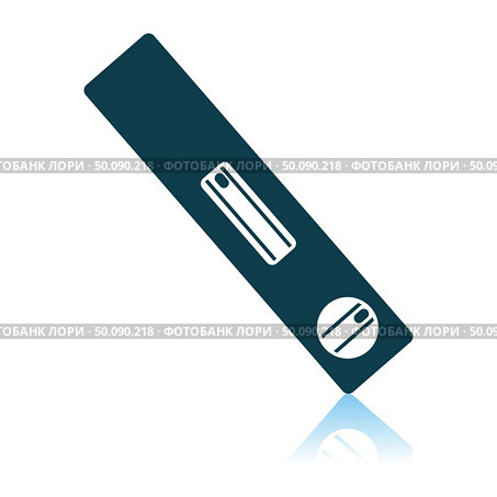 Icon Of Construction Level. Shadow Reflection Design. Vector Illustration. Стоковая иллюстрация, агентство Ingram Publishing / Фотобанк Лори
