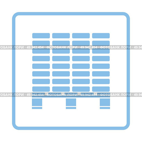 Icon of construction pallet . Blue frame design. Vector illustration. Стоковое фото, агентство Ingram Publishing / Фотобанк Лори