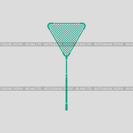 Icon of Fishing net . Gray background with green. Vector illustration. Стоковое фото, агентство Ingram Publishing / Фотобанк Лори