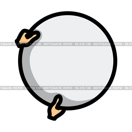 Icon Of Hand Holding Photography Reflector. Editable Bold Outline With Color Fill Design. Vector Illustration. Стоковая иллюстрация, агентство Ingram Publishing / Фотобанк Лори