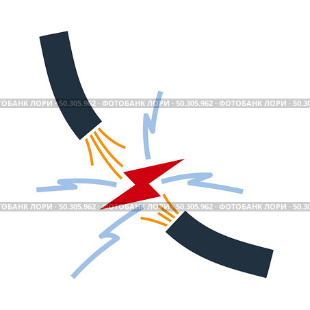 Icon Of Wire. Flat Color Design. Vector Illustration. Стоковая иллюстрация, агентство Ingram Publishing / Фотобанк Лори