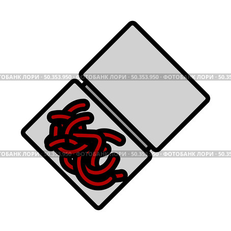 Icon Of Worm Container. Editable Bold Outline With Color Fill Design. Vector Illustration. Стоковая иллюстрация, агентство Ingram Publishing / Фотобанк Лори