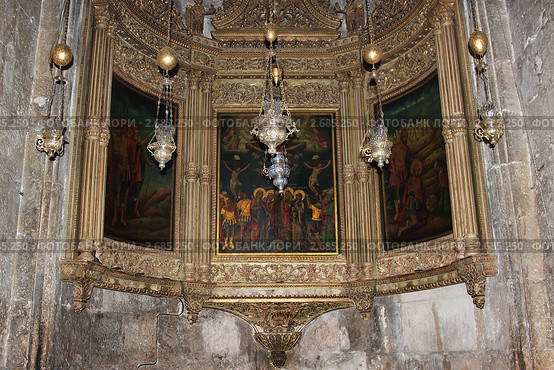 Иерусалим, придел Лонгина сотника в храме Гроба Господня (2011 год). Стоковое фото, фотограф Карданов Олег / Фотобанк Лори