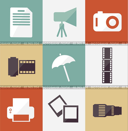 illustration of icon set photographer. Стоковая иллюстрация, агентство Ingram Publishing / Фотобанк Лори