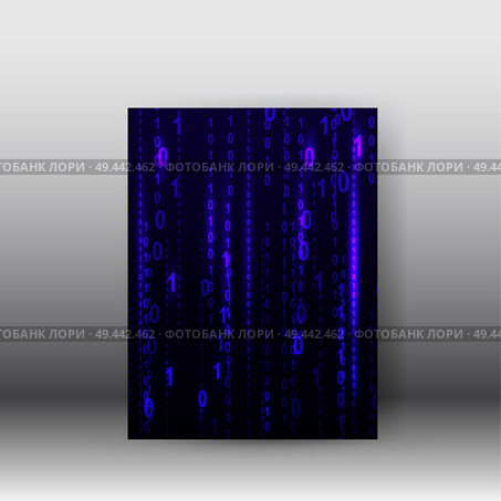 illustration of matrix style binary background. poster and brochure design. Стоковая иллюстрация, агентство Ingram Publishing / Фотобанк Лори