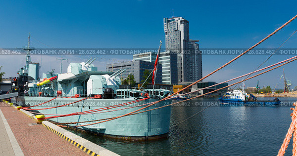 Image of port area at Baltic Sea in old city Gdynia in Poland (2018 год). Стоковое фото, фотограф Яков Филимонов / Фотобанк Лори