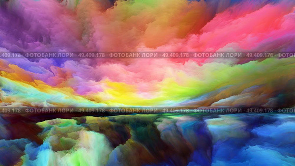 Inner World series. Background design of digital colors on the subject of Universe, Nature, creativity and imagination. Стоковое фото, агентство Ingram Publishing / Фотобанк Лори