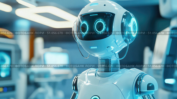 innovation zooming into healthcare robot ai generated. Стоковое AI-изображение, AI-художник Vectorwin / Фотобанк Лори