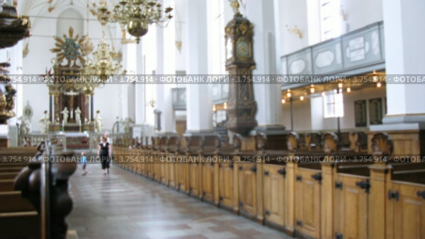 Интерьер церкви Св.Троицы (Trinitatis kirke).(таймлапс) (2011 год). Редакционное видео, видеограф Losevsky Pavel / Фотобанк Лори