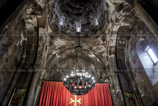 Interior of Geghard Monastery (2024 год). Стоковое фото, фотограф Юлия Бабкина / Фотобанк Лори