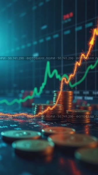 Investment finance chart, stock market business and exchange financial growth graph. Стоковое AI-видео, аниматор Sergey Grishin / Фотобанк Лори