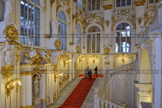 Иорданская лестница Зимнего дворца в Санкт-Петербурге (2013 год). Редакционное фото, фотограф Александр Алексеев / Фотобанк Лори